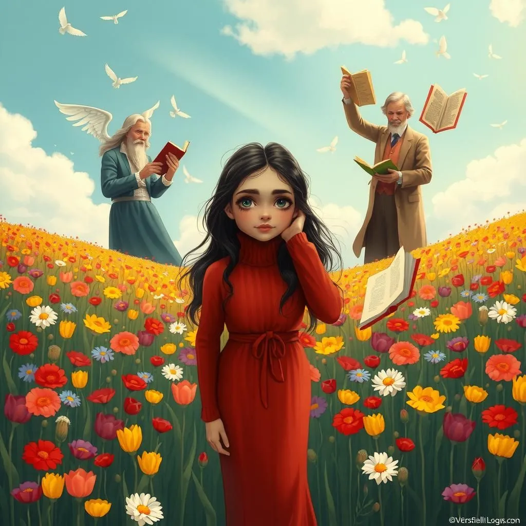 Ang Makata ng Reporma. - Aesop's Fable illustration about pagkakakilanlan, ang pakikibaka para sa pagkilala, ang katangian ng pamana