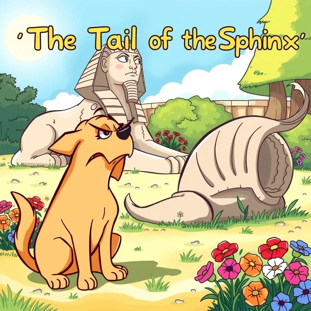 La Coda della Sfinge. - Aesop's Fable illustration featuring Cane and Coda