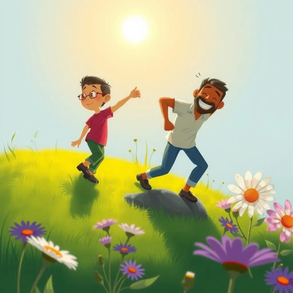 La Parsimonia della Forza. - Aesop's Fable illustration featuring Uomo debole and uomo forte.