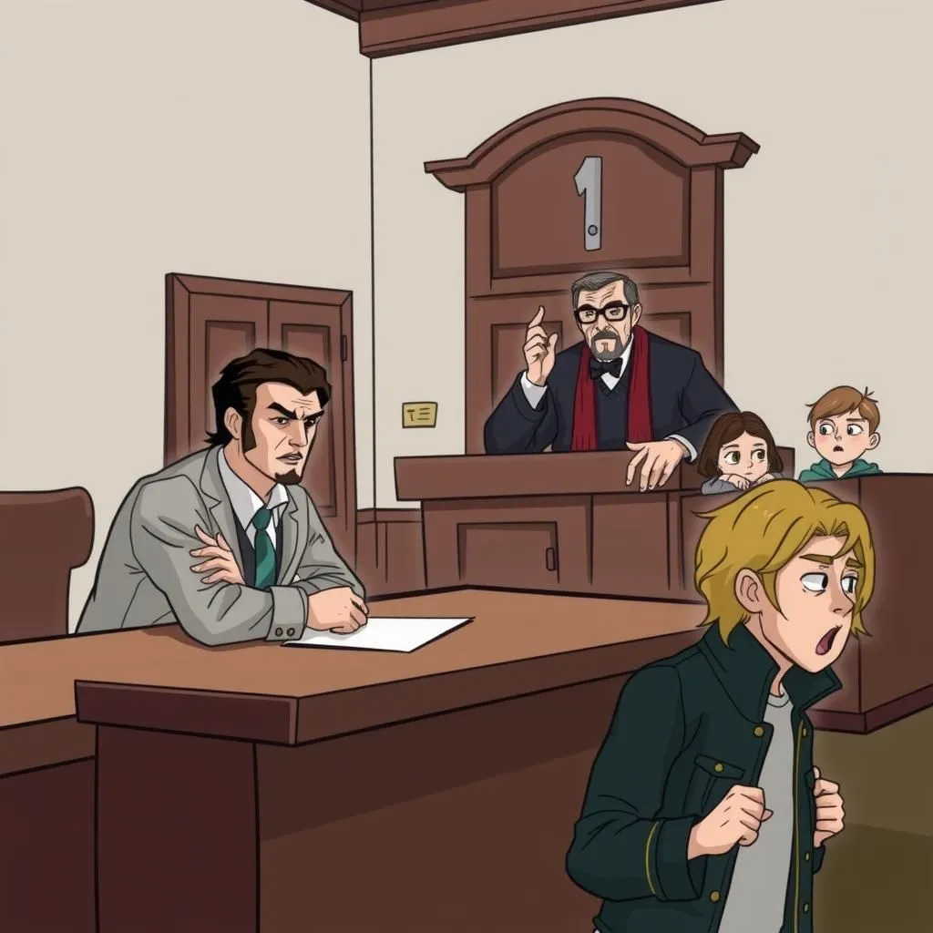 The Tried Assassin - Aesop's Fable illustration featuring Assassin and Counsel