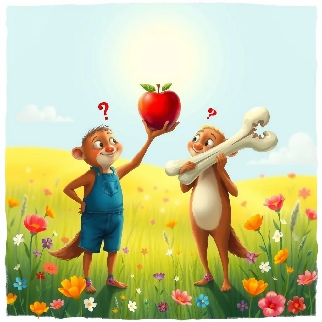 Ang Dalawang Makata. - Aesop's Fable illustration featuring Dalawang Makata and Apollo